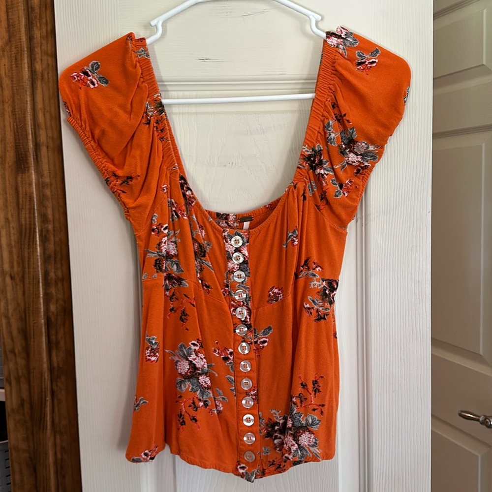 Free People Floral Top